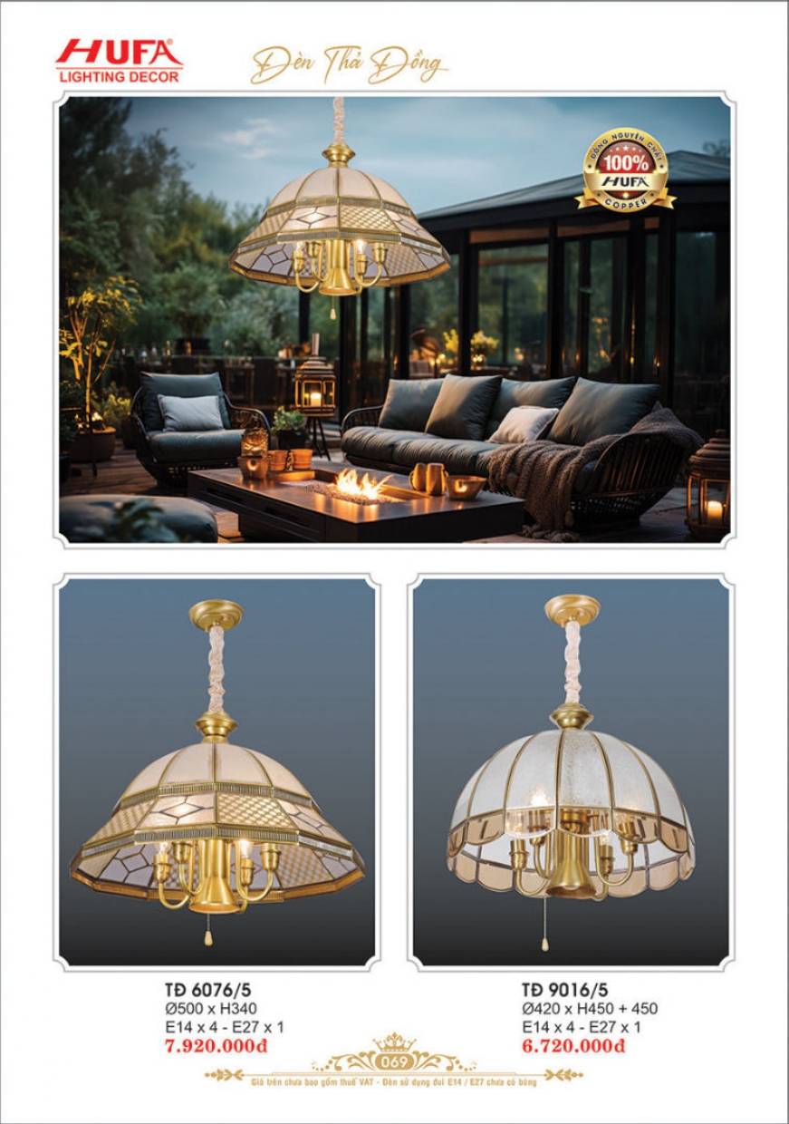 Bảng giá đèn trang trí HUFA